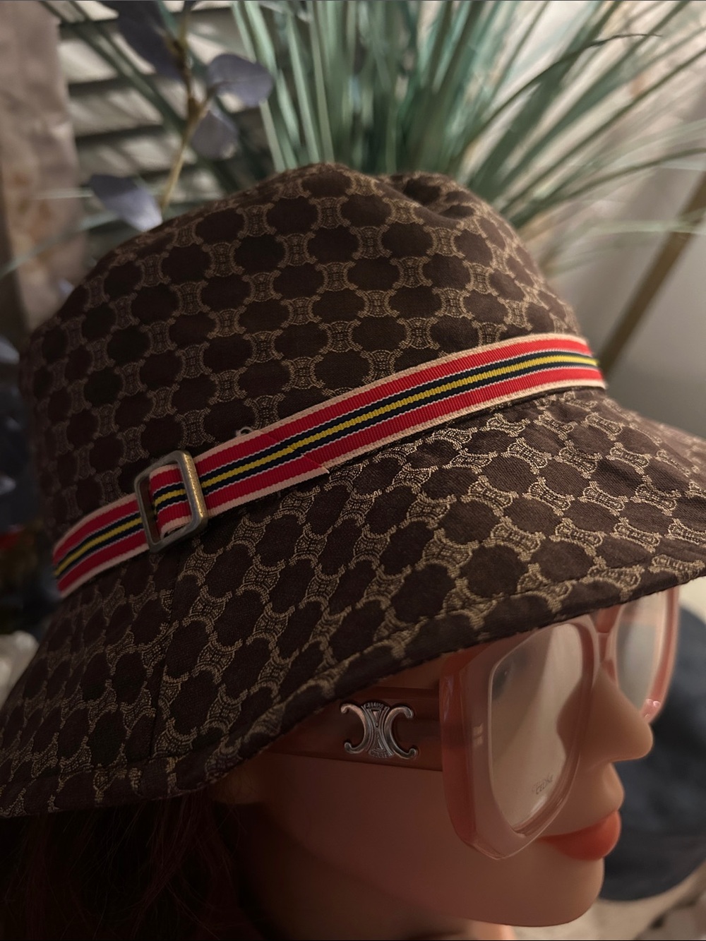 Rare Celine triomphe all over logo hat only 👀🥳🥳❌❌
